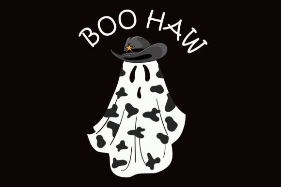Ghost Cowboy Png, Boo Haw PNG Spooky PNG