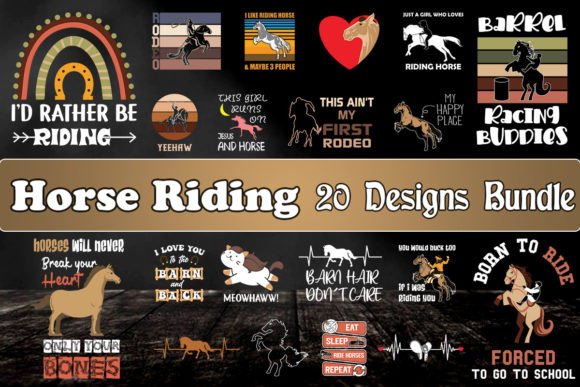 Horse Riding SVG Bundle 20 Designs