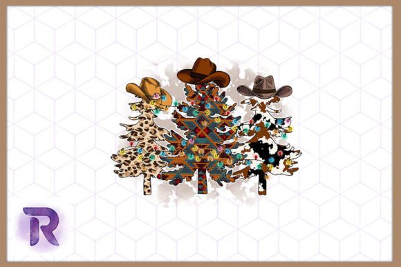Merry Christmas Tree Western Cowboy