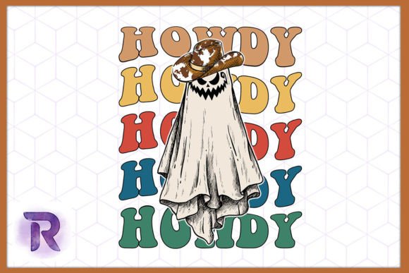 Retro Howdy Western Halloween Boo